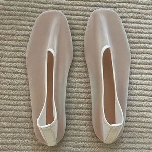 Arket White Mesh Ballerinas - Size 36